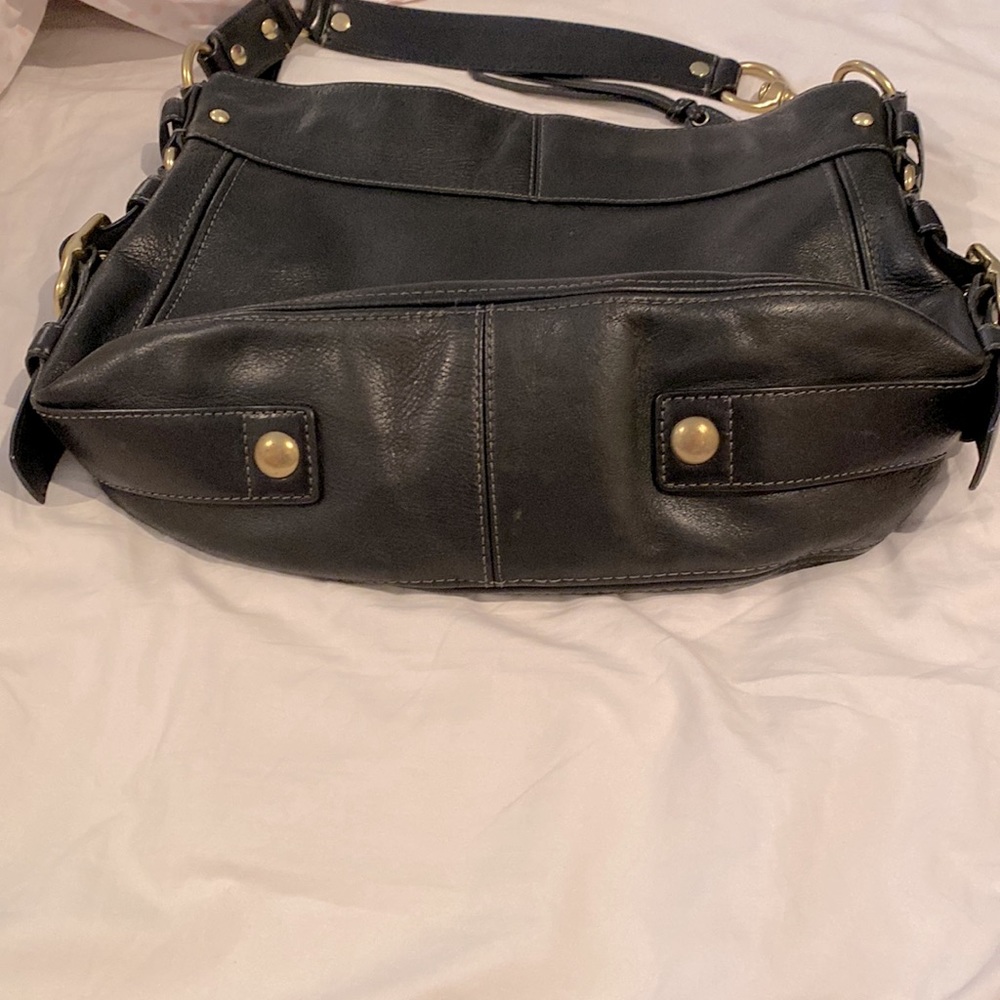 Vintage Authentic Coach Women's Leather Large Zoe Shoulder Bag - Picture 8 of 13